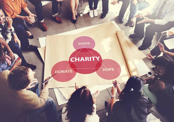 Diversity people sitting in circle — Stock Photo, Image