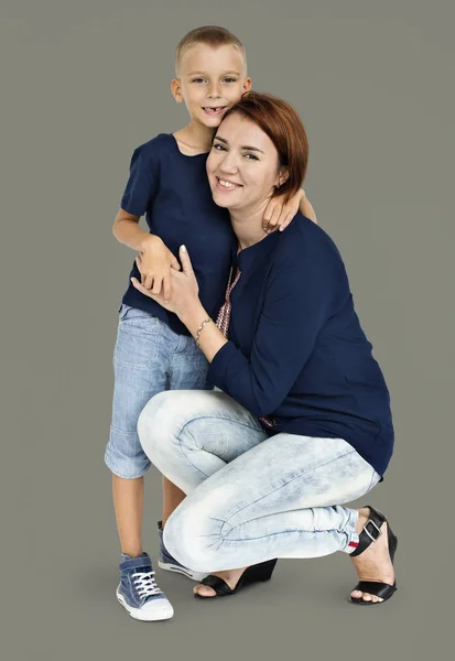 Mother Hugging Son — Stock Photo, Image