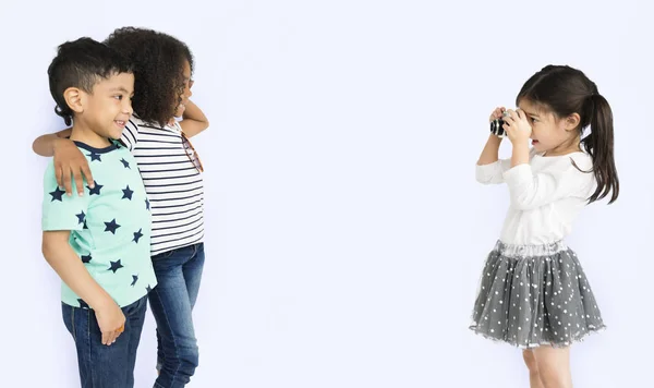 Little children posing in studio — Stock Photo, Image