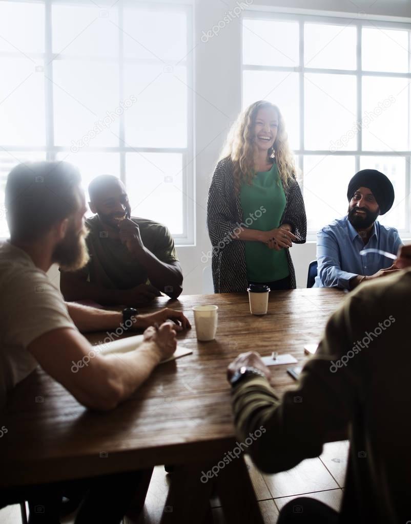 Group of diversity People at Meeting 