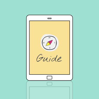 Destination Navigation Compass Graphic Concept