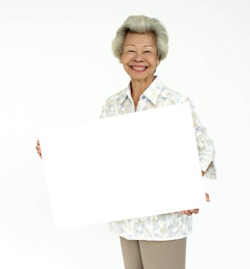 Asyalı kadın Holding boş boş