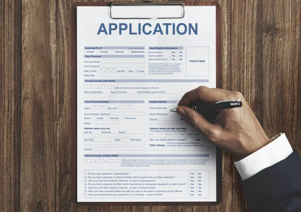 Geschäftsmann Hand mit Stift — Stockfoto