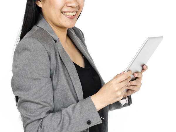 Business woman using digital tablet — Stock Photo, Image