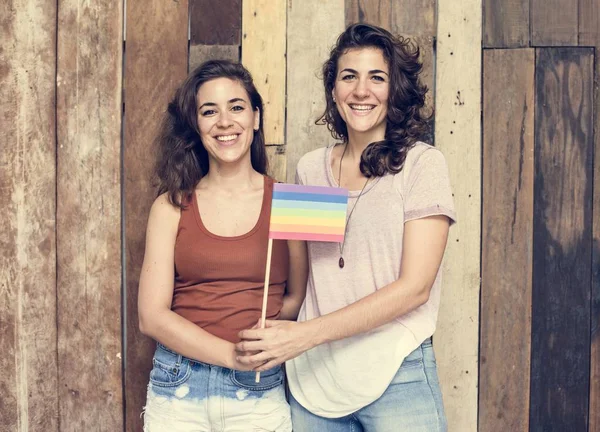 Lesbisches Paar Zwei Sexy Frauen Verbringen Einen Grossen Grossartige Zeit Zusammen