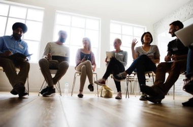 Seminer için insanlarla tanışmak