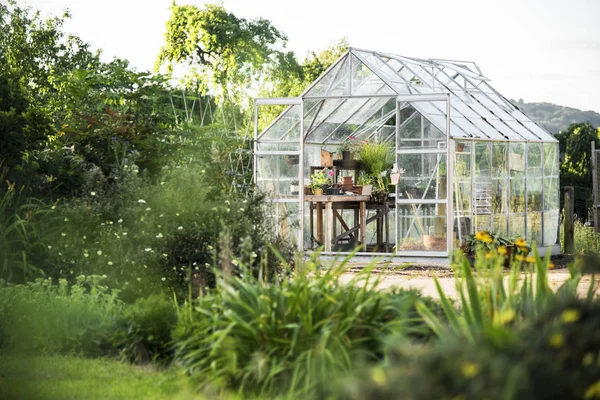 Glass Gardening house — Stock Photo, Image