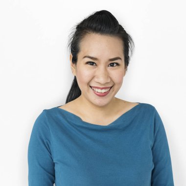 gülümseyen güzel Asyalı kadın