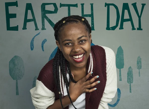 Stüdyoda Afrikalı-Amerikalı kadın