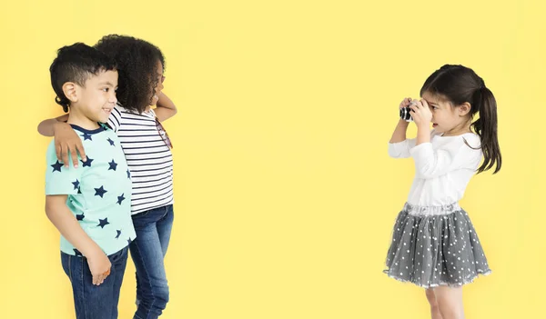 Little children posing in studio — Stock Photo, Image