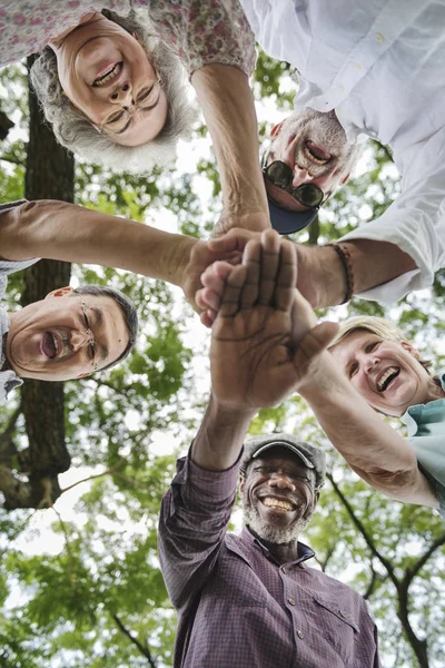 Grupo de Amigos Sênior — Fotografia de Stock