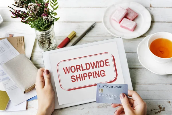 Worldwide shipping concept — Stockfoto