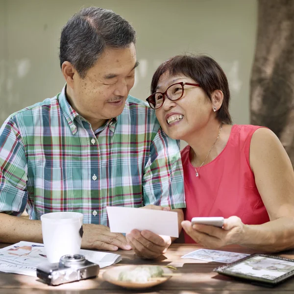 Senior pareja asiática . — Foto de Stock