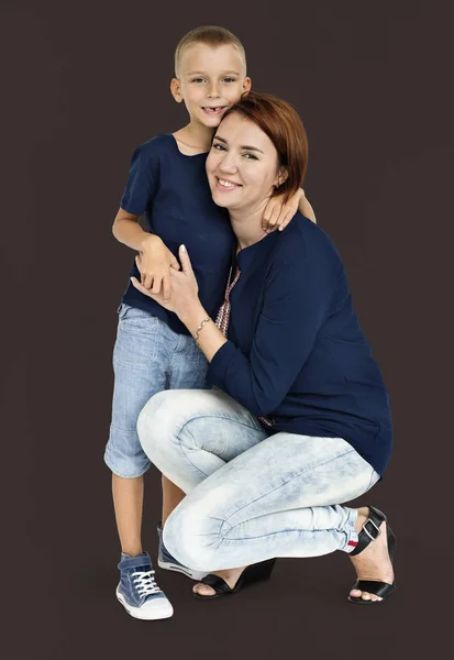 Mother Hugging Son — Stock Photo, Image