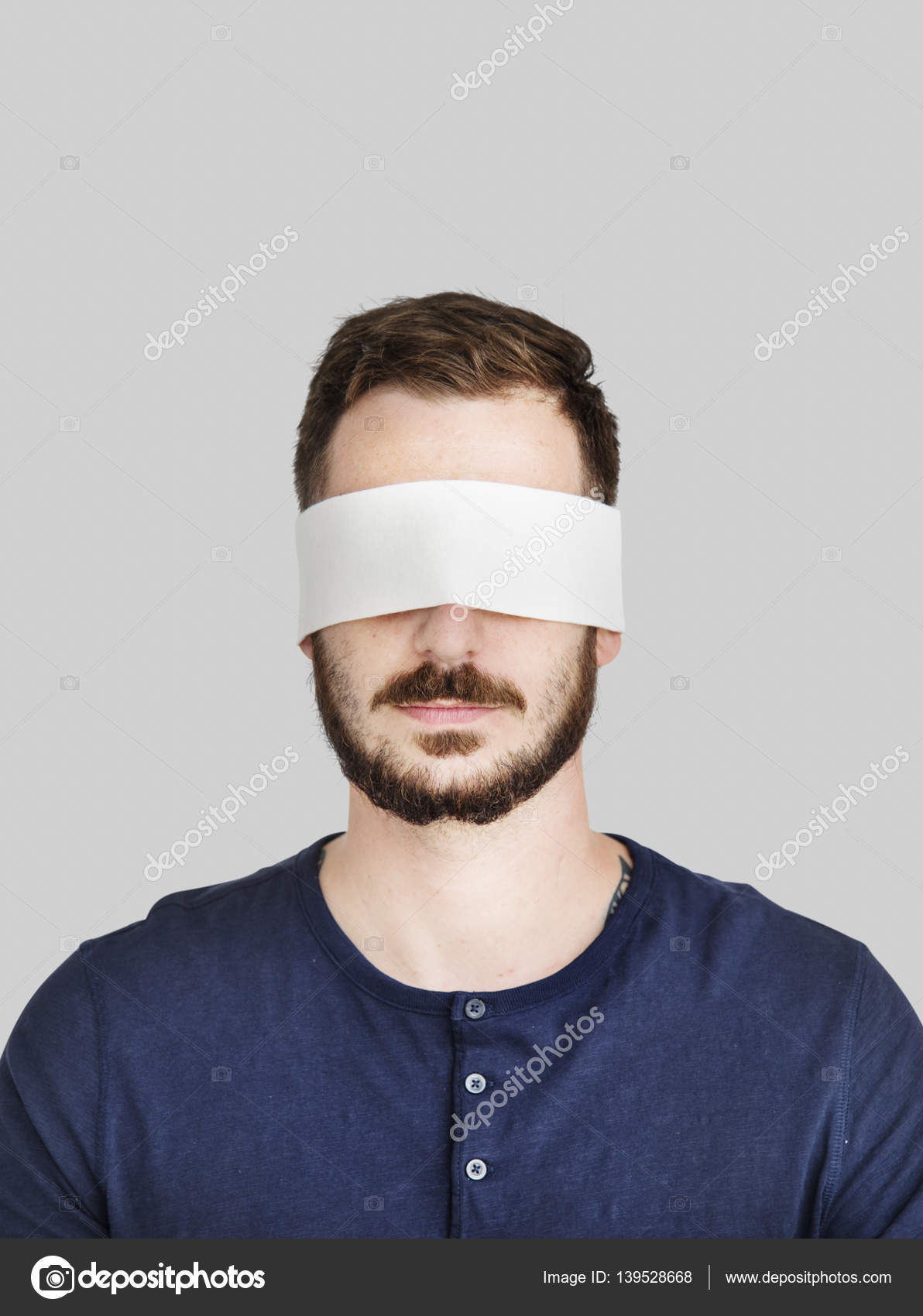 Man with Covered Eyes. Stock Photo by ©Rawpixel 139528668