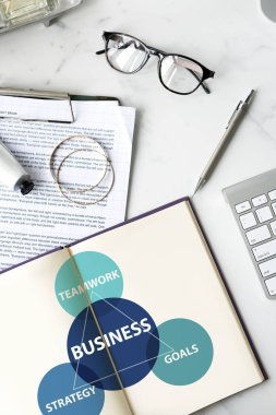 çalışma alanı tablosu ile açık kitap