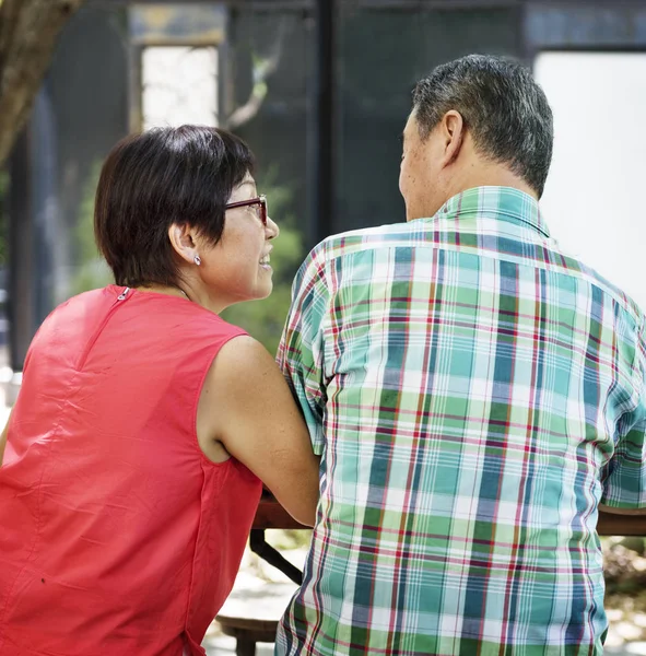 Senior asiatisches Paar. — Stockfoto