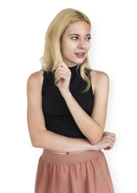 güzel sarışın genç kadın