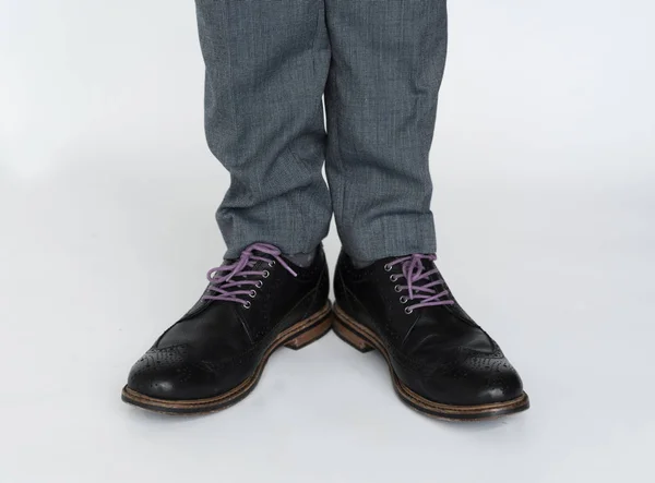 Podnikatel, nosí stylové boty — Stock fotografie