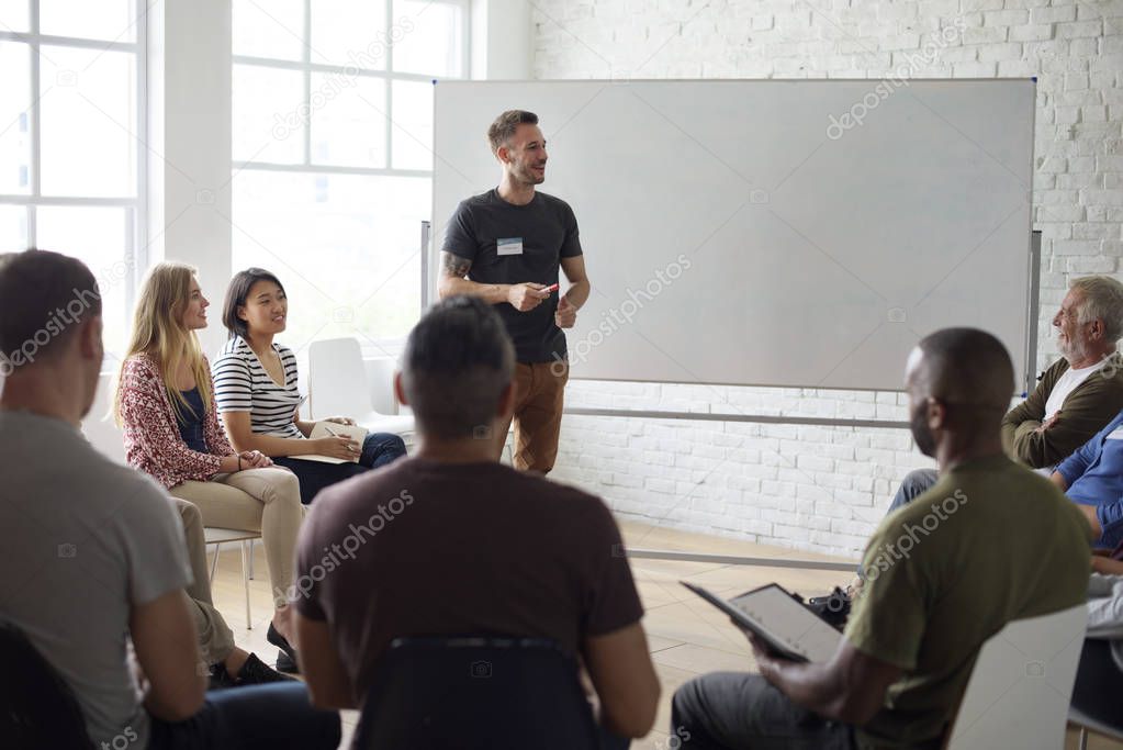 People at the Meeting in Office