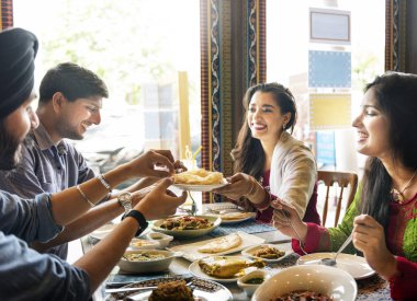 Restoran Hint yemek yeme insanlar