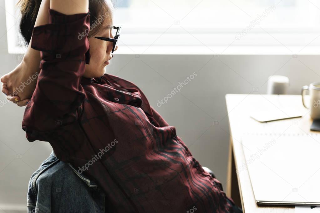 asian woman Resting 