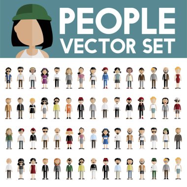 Diversity People Icons clipart