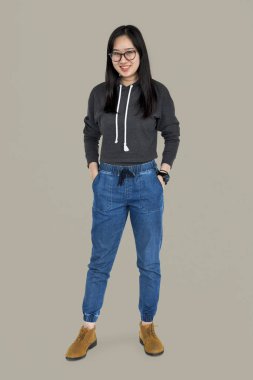 stüdyoda Asyalı kadın