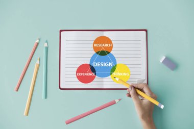 not defterinde çizim kişi