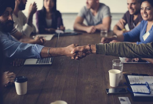 People at the Meeting in Office