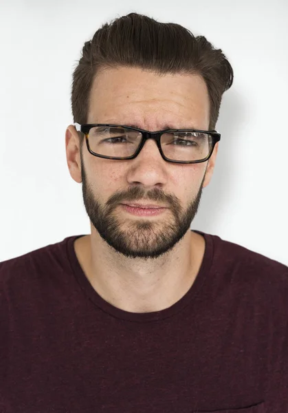 Чоловік обличчя в окулярах — стокове фото