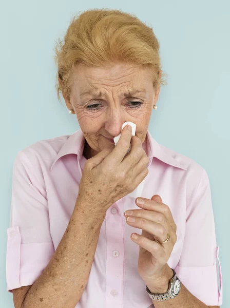 Senior woman Crying — Stock Photo, Image