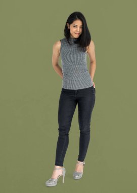 stüdyoda Asyalı kadın