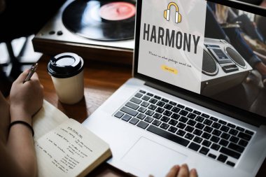 Dizüstü bilgisayarla çalışan kadın