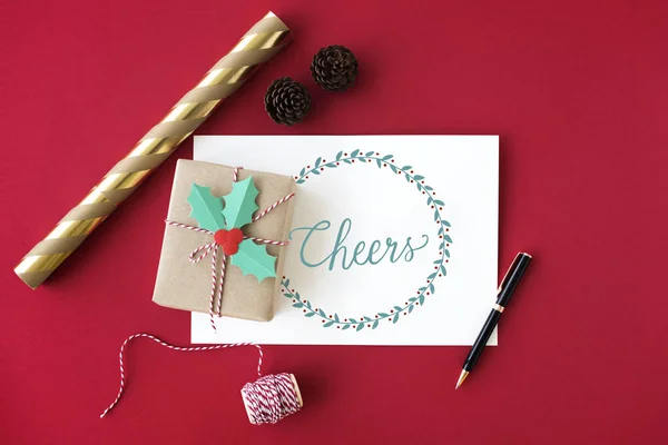 Cheers for Christmas Concept — Stock Photo, Image