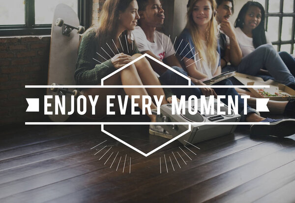 friends sitting on floor and eating pizza