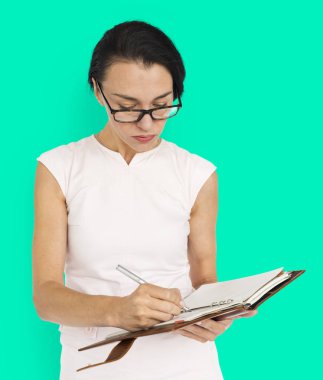 not defterinde yazılı iş kadını