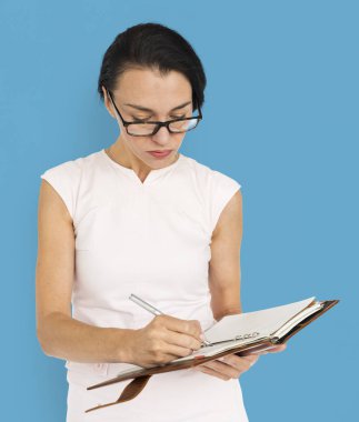 not defterinde yazılı iş kadını