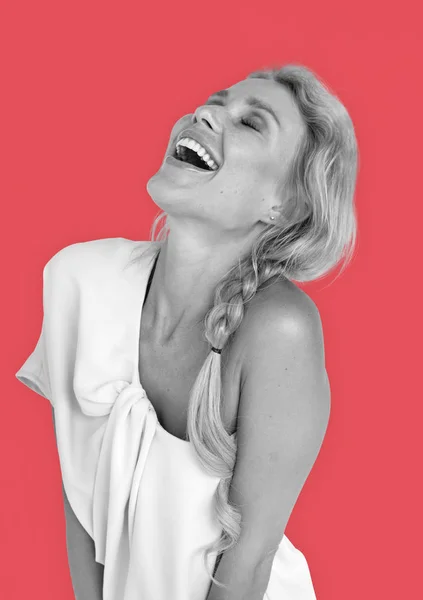 Vrouw die lacht Concept — Stockfoto