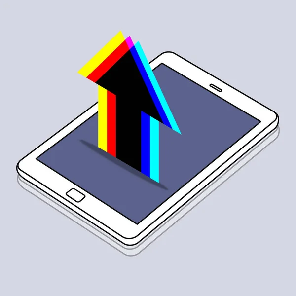 Karikatura digitální tablet — Stock fotografie