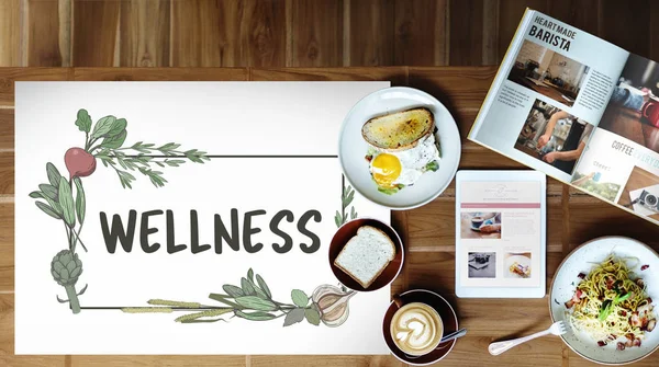 Colazione mattutina sul tavolo — Foto Stock