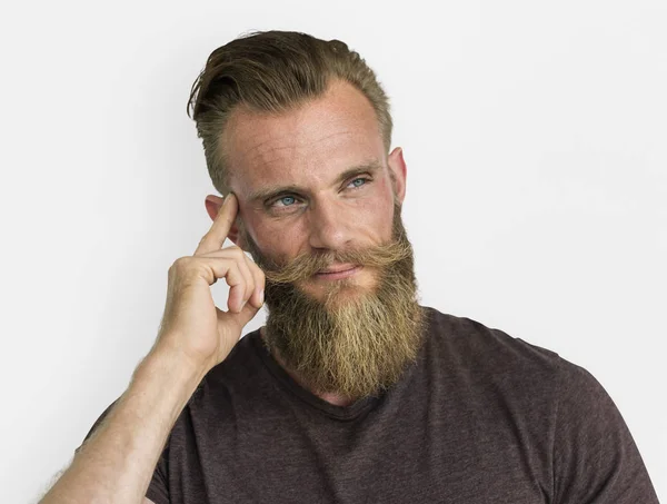 Bearded man in the studio — Stock Photo, Image