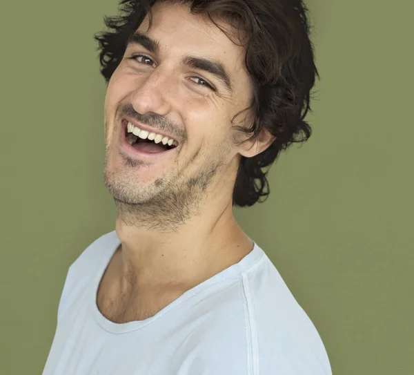 Bello uomo sorridente — Foto Stock