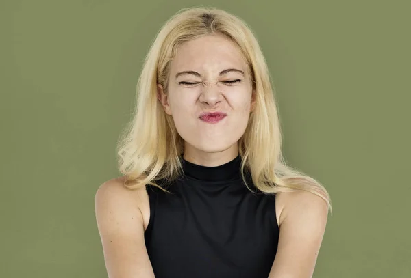 Funny blonde young woman — Stock Photo, Image