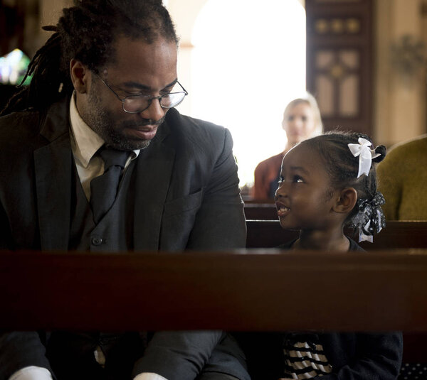 father and daughter in Church 