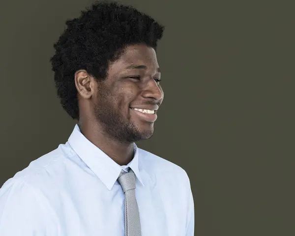 Empresário Africano-Americano Sorrindo — Fotografia de Stock