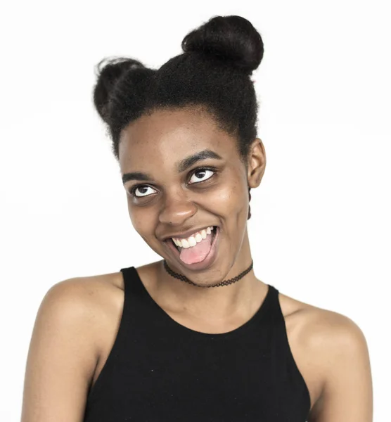 Glada afrikansk flicka — Stockfoto