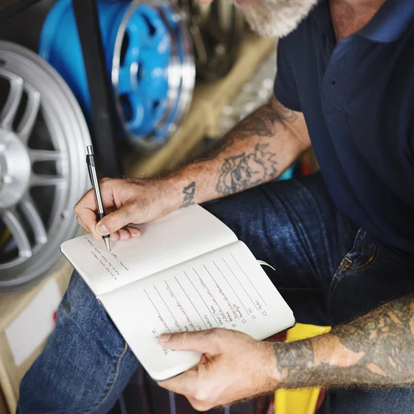 Auto note di scrittura meccanica — Foto Stock