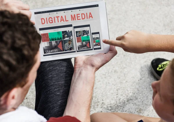Digitale Media aansluiten — Stockfoto