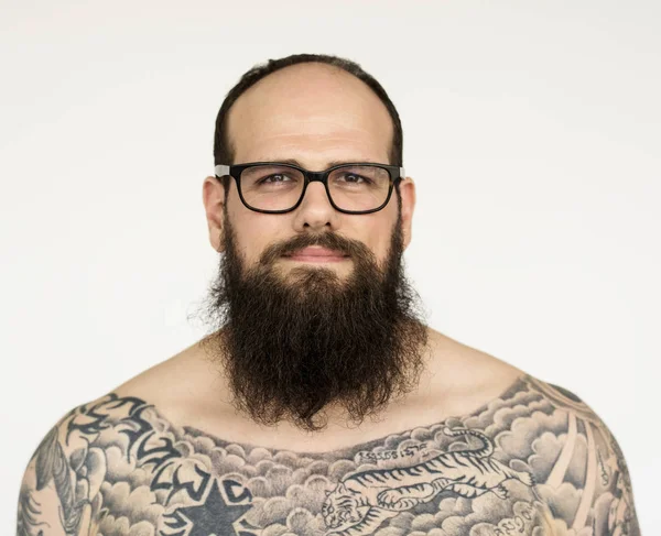 Man met baard en tattoo — Stockfoto